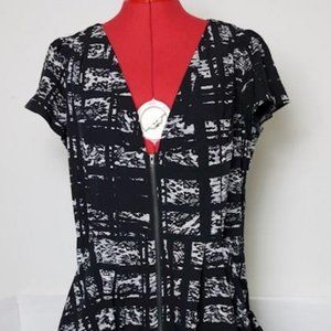 City Chic Tunic Lace Monotone Plus size-14-XS